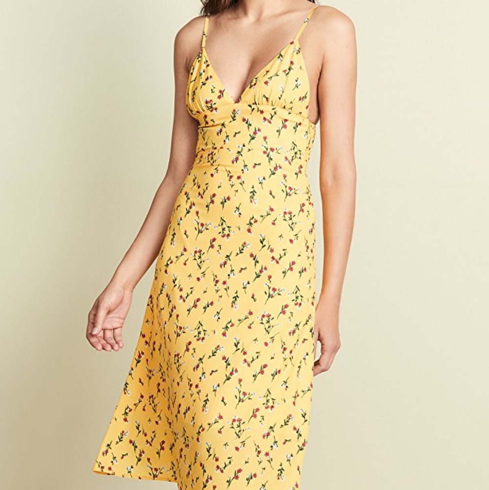Nightwalker The Nadia Dress Yellow Floral
